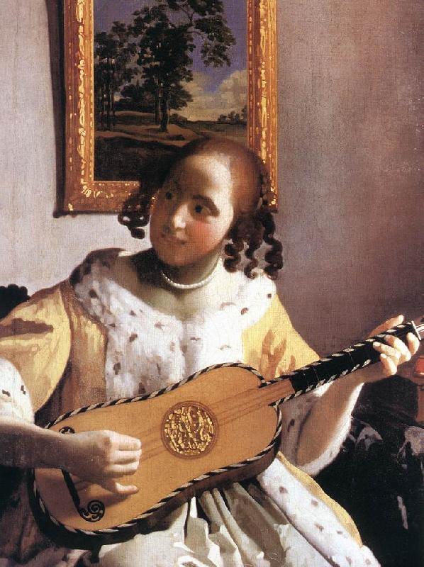 VERMEER VAN DELFT, Jan The Guitar Player (detail) awr France oil painting art